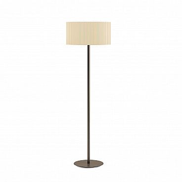 Loren E18 Floor Lamp In Pleated Fabric And Acrylic | Intondo With Acrylic Floor Lamps (Photo 3 of 15)