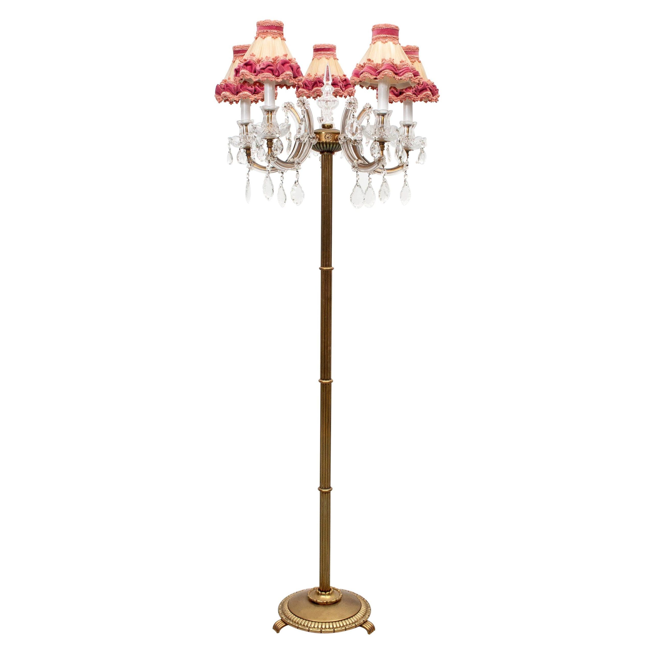 Louis Xv Style Floor Lamp, 1960s, France For Sale At 1stdibs | 1960's Style  Floor Lamps In Chandelier Style Floor Lamps (View 14 of 15)