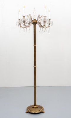 Louis Xv Style Floor Lamp, France, 1960s For Sale At Pamono Inside Chandelier Style Floor Lamps (Photo 2 of 15)