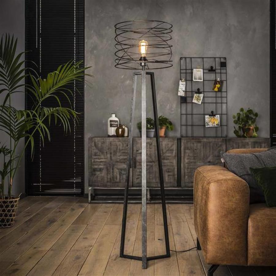 Luca Floor Lamp Charcoal Industrial Design  Shipped In 24 Hours! – Furnwise Throughout Industrial Floor Lamps (Photo 7 of 15)