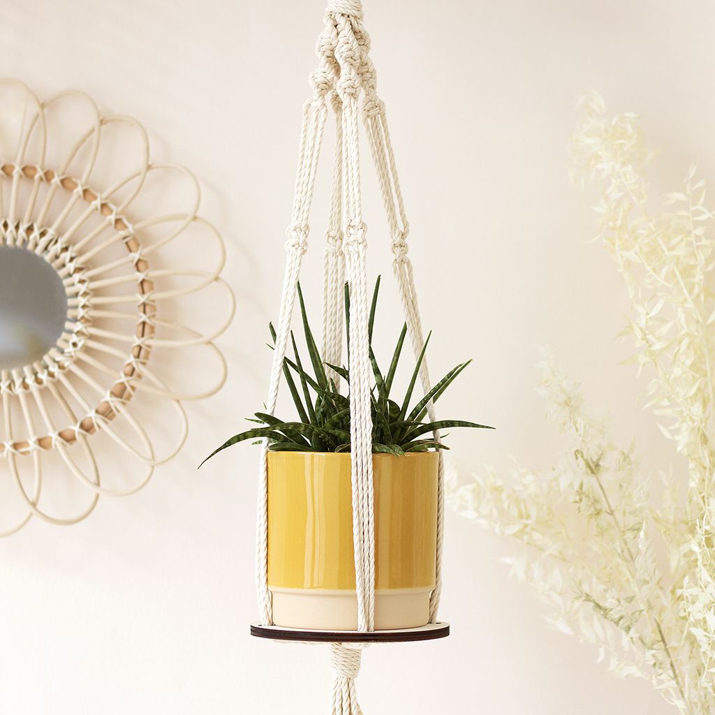 Macrame Plant Stand & Ring Set | Artcuts Inside Ring Plant Stands (View 8 of 15)