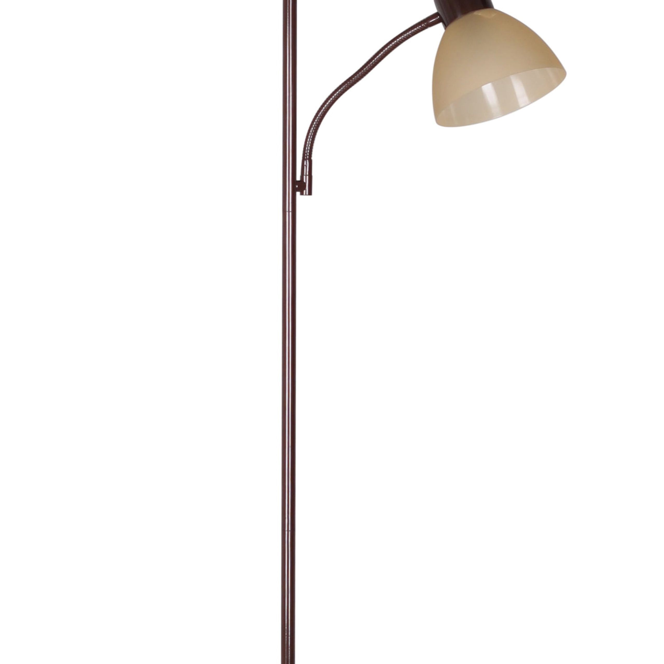 Mainstays 72'' Combo Floor Lamp With Adjustable Reading Lamp, Brown –  Walmart For Brown Floor Lamps (View 2 of 15)