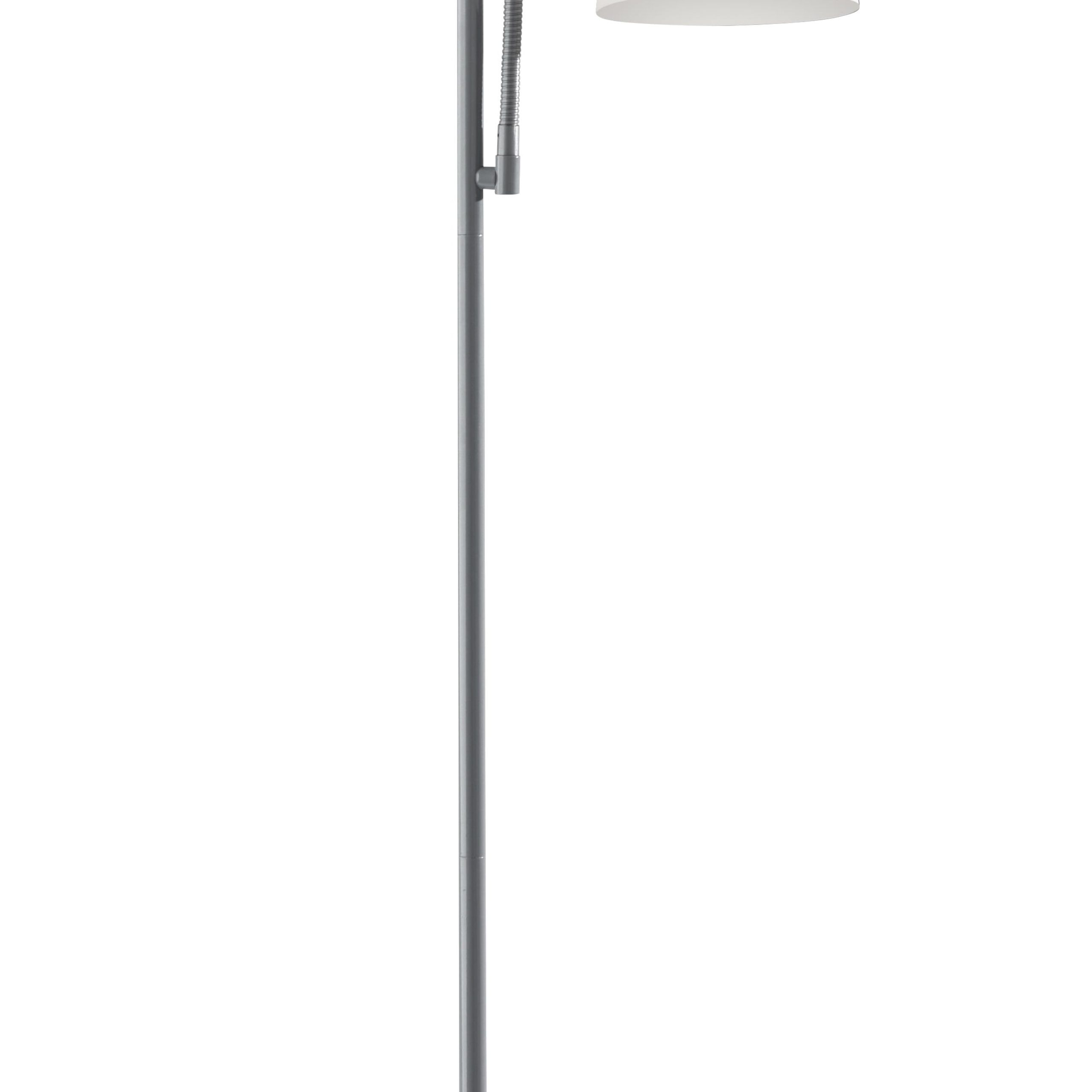 Mainstays 72'' Combo Floor Lamp With Adjustable Reading Lamp, Silver, Metal  Material – Walmart Regarding 72 Inch Floor Lamps (Photo 12 of 15)