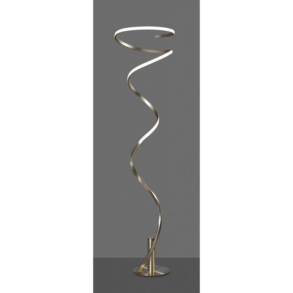 Mantra Lighting Helix Modern Dimmable Led Floor Lamp In Antique Brass  Finish M6101 – Lighting From The Home Lighting Centre Uk For Floor Lamps With Dimmable Led (View 6 of 15)