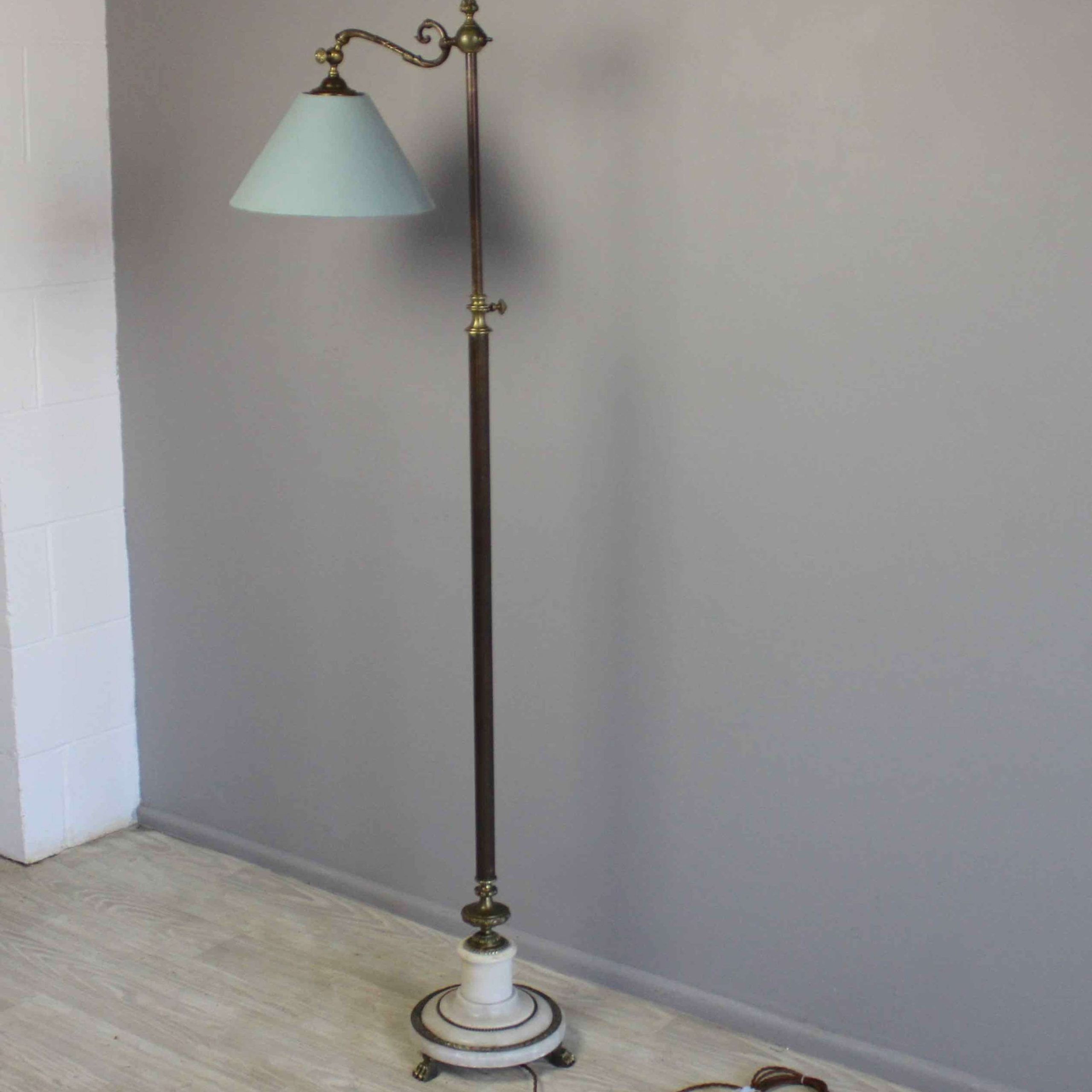 Marble Based Adjustable Height Reading Lamp In Antique Floor Lamps With Adjustable Height Floor Lamps (View 4 of 15)