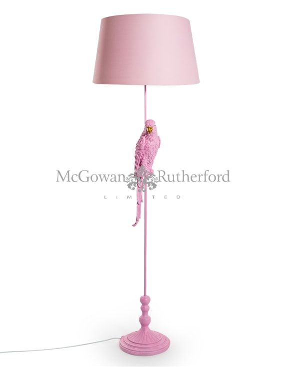 Matt Pink Parrot Floor Lamp With Pink Shade For Pink Floor Lamps (Photo 11 of 15)