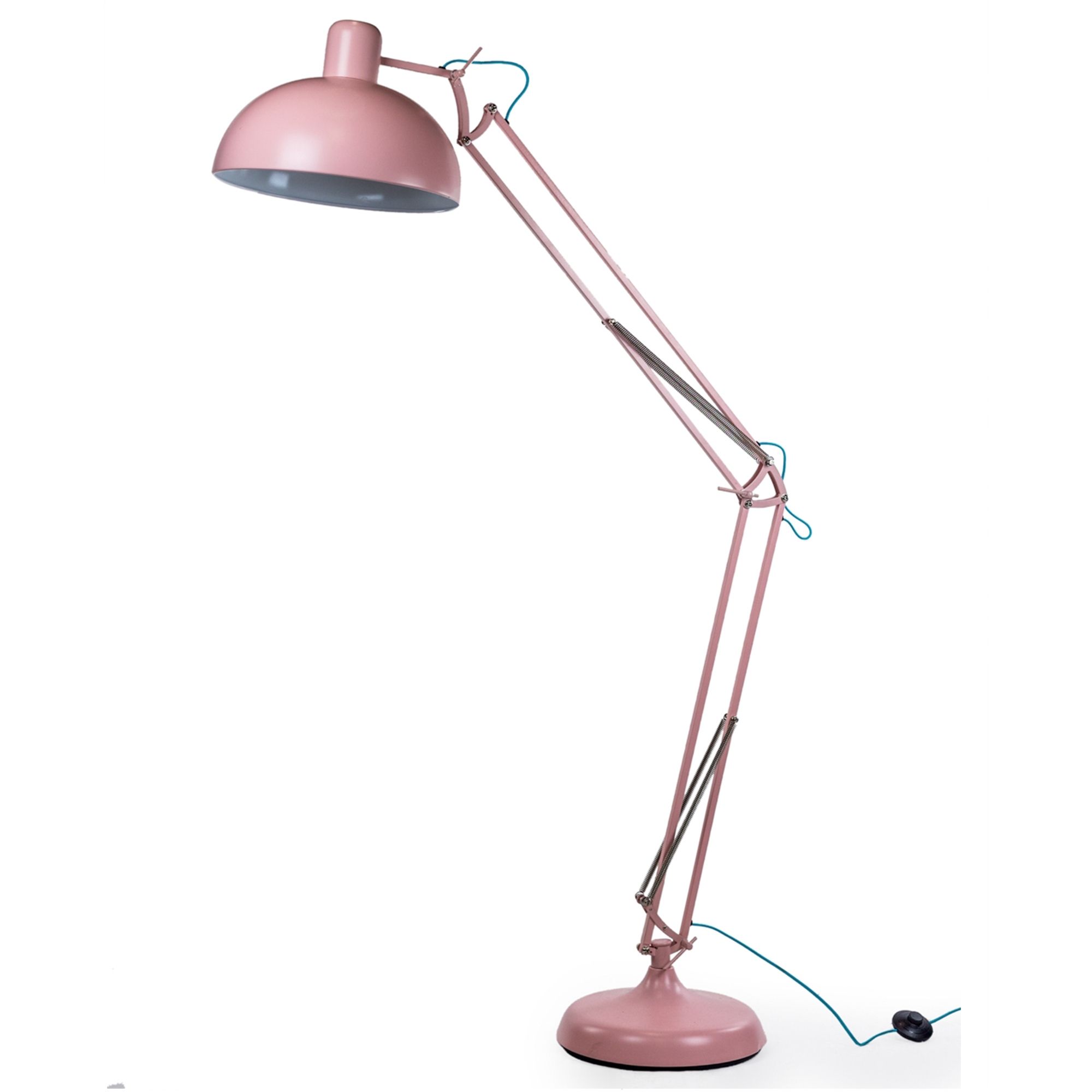 Matte Pink Extra Large Classic Desk Style Floor Lamp | Modern Lighting Intended For Pink Floor Lamps (View 3 of 15)