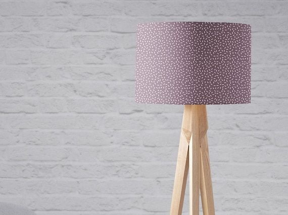 Mauve Lampshade Purple Lamp Shade Mauve Home Decor Memphis – Etsy Intended For Purple Floor Lamps (Photo 11 of 15)