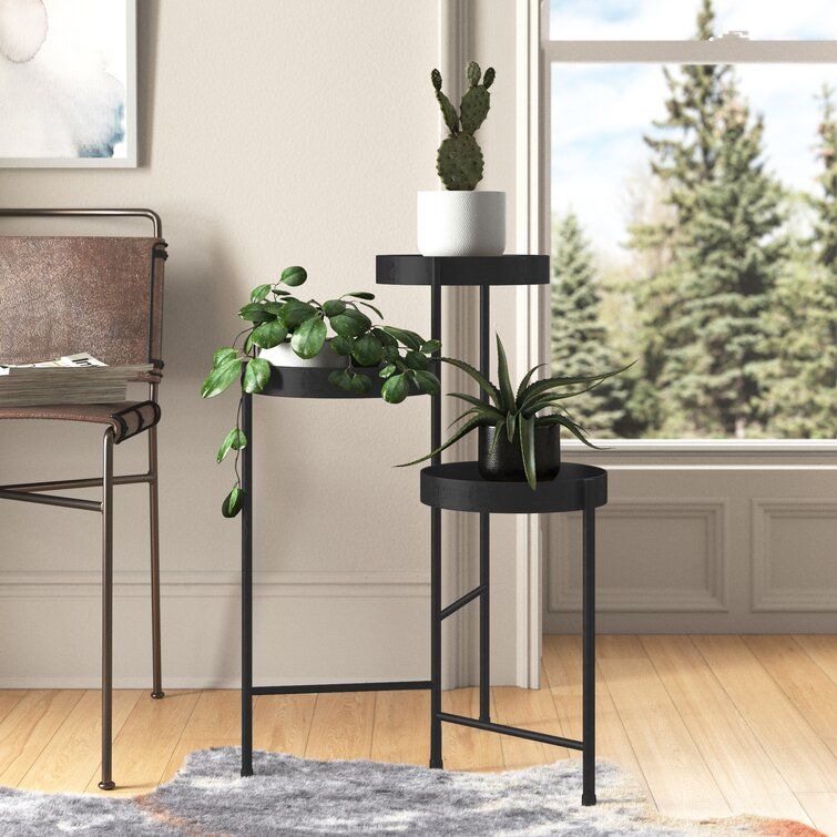 Mercury Row® Lofgren Round Multi Tiered Plant Stand & Reviews | Wayfair In Black Plant Stands (Photo 11 of 15)