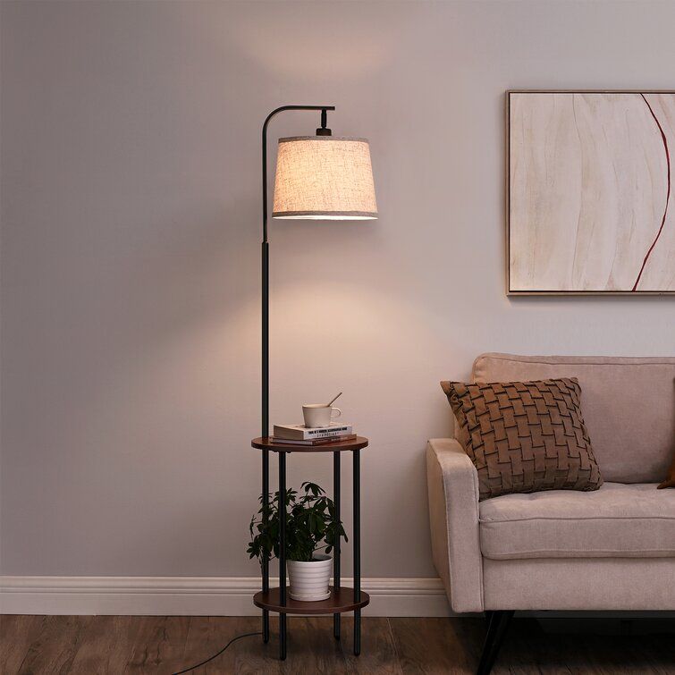 Mercury Row® Ostrowski 62" Tray Table Floor Lamp & Reviews | Wayfair Intended For Brown Metal Floor Lamps (Photo 4 of 15)