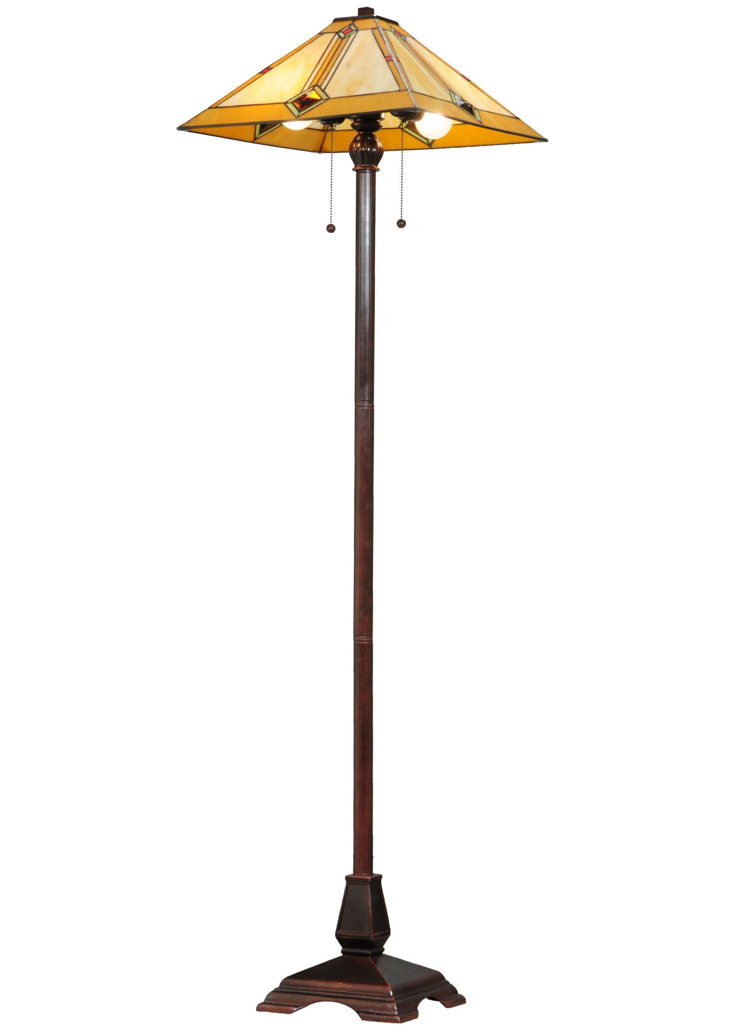 Meyda Tiffany Mission 62" Diamond Floor Lamp | Wayfair Throughout Diamond Shape Floor Lamps (View 14 of 15)