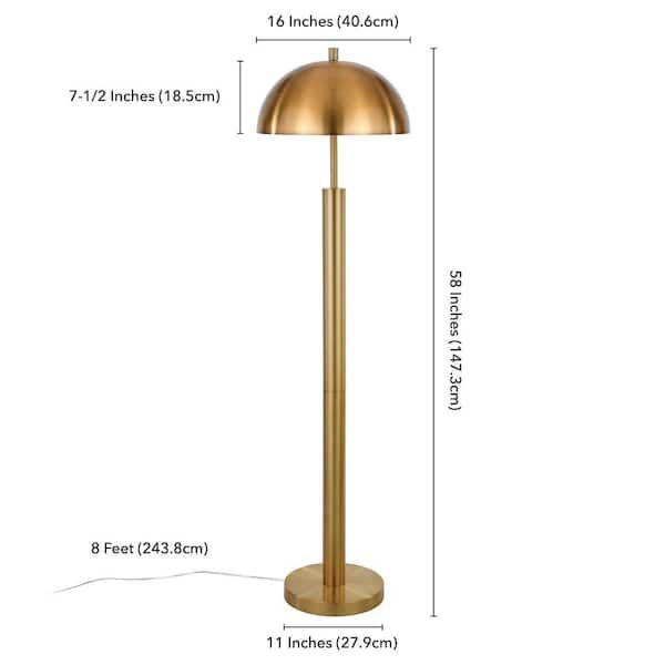 Meyer&cross York 58 In. Brass Floor Lamp Fl0722 – The Home Depot Inside 58 Inch Floor Lamps (Photo 9 of 15)