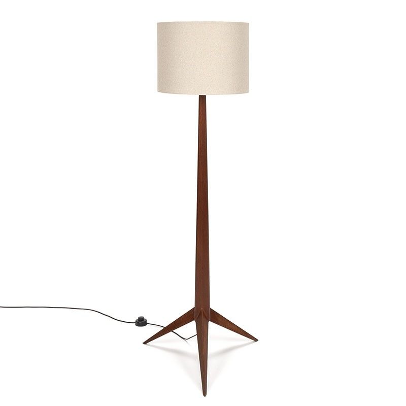 Mid Century Vintage Pine Wood Floor Lamp – Retro Studio For Pine Wood Floor Lamps (View 6 of 15)