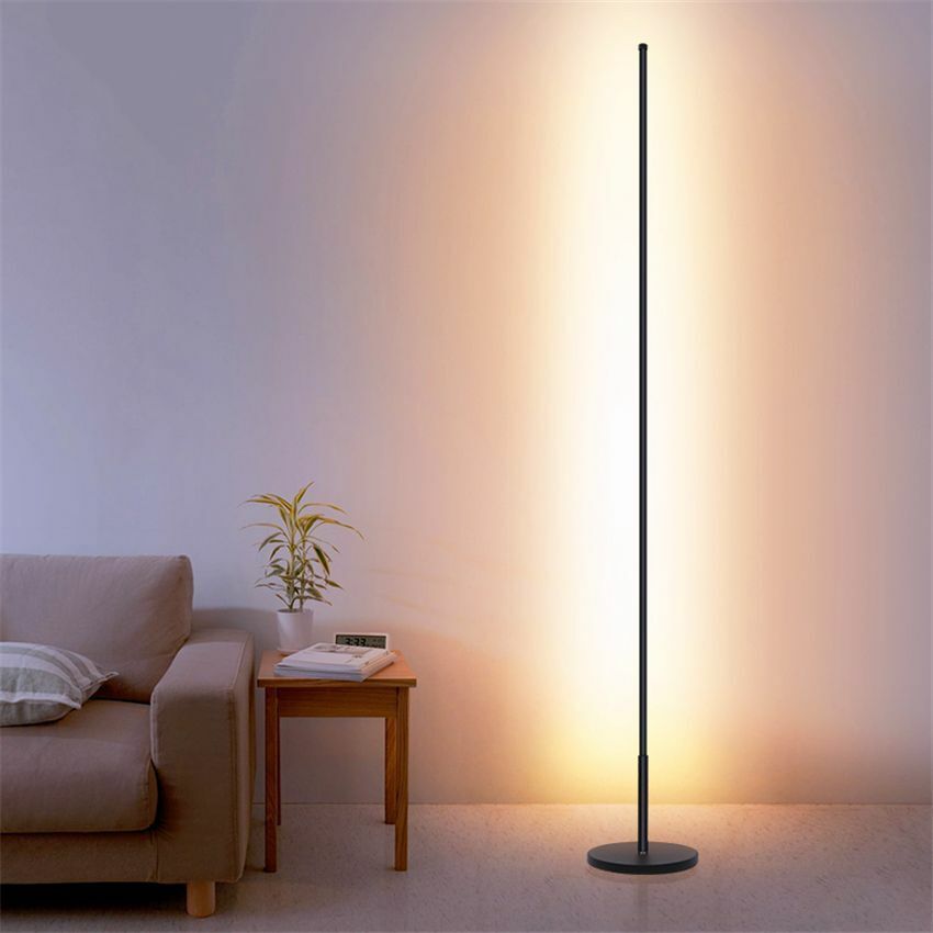 Minimalist Led Floor Lamps Aluminum Living Room Standing Long Pole Light  90 260v | Ebay In Minimalist Floor Lamps (View 2 of 15)
