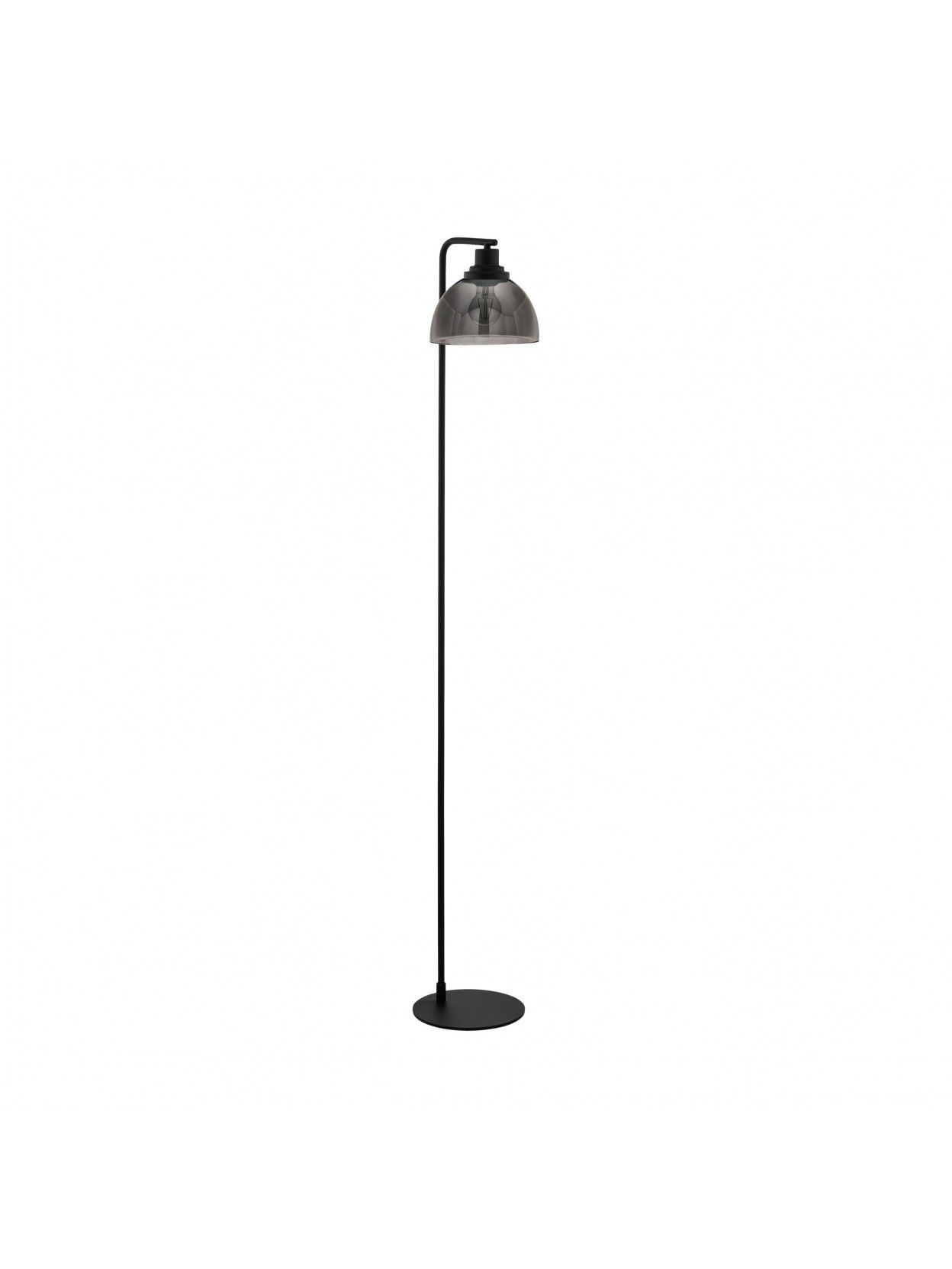Modern Design Floor Lamp Smoked Glass 1 Light Gl0587 Pertaining To Black Floor Lamps (View 12 of 15)