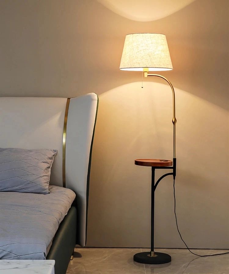 Modern Usb Charger Floor Lamp Standing Light Reading Wood Plate Wireless  Phone Charger Home Decor Lighting Fixture – Floor Lamps – Aliexpress With Regard To Floor Lamps With Usb Charge (View 6 of 15)