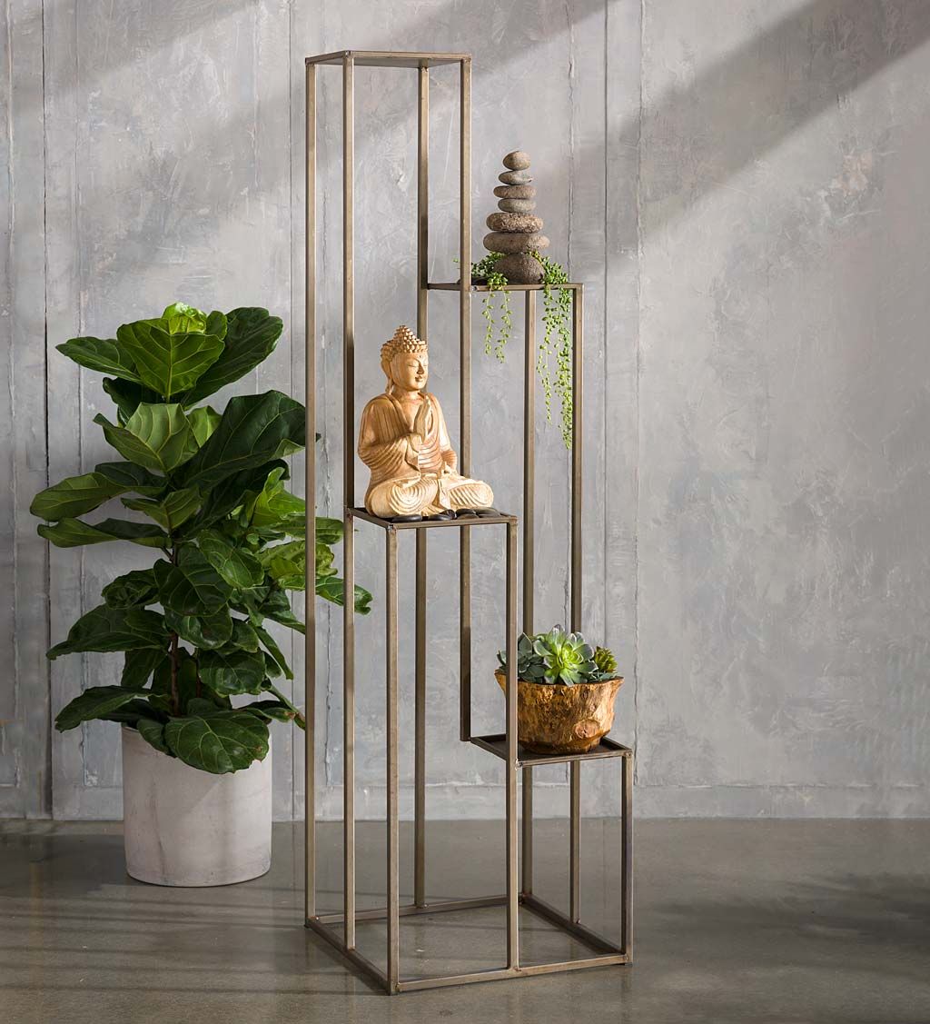 Multi Level Metal Plant Stand | Vivaterra For Metal Plant Stands (Photo 11 of 15)