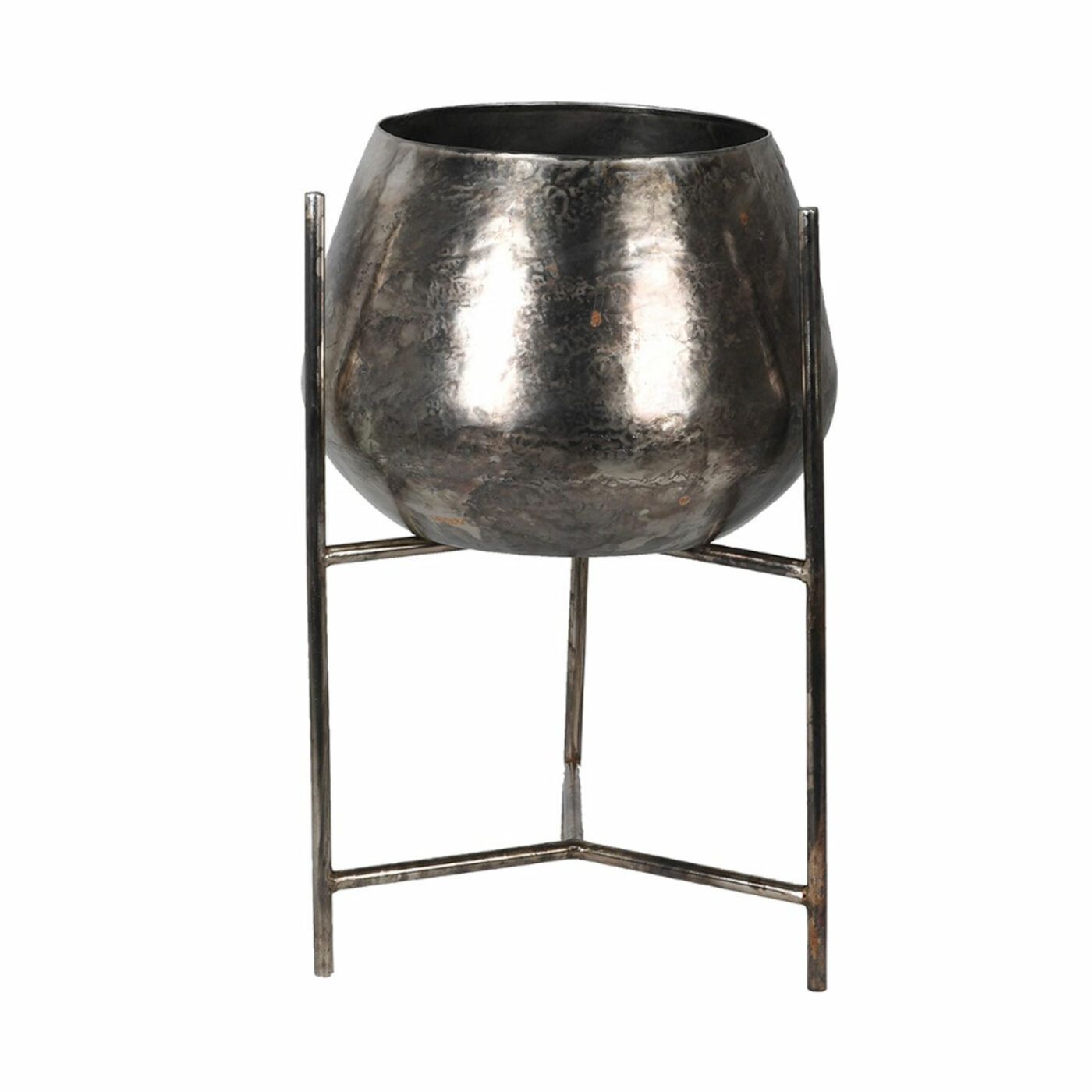 Nickel Planter On Stand – Angela Reed In Nickel Plant Stands (Photo 10 of 15)