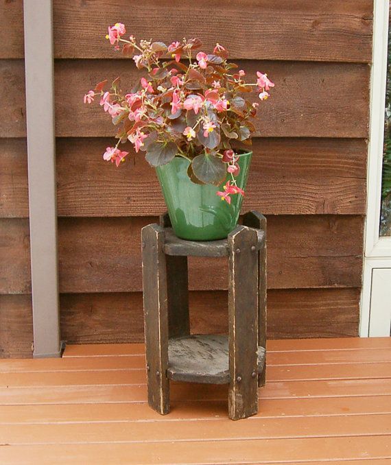 Old Plant Stand Primitive Wooden Stand Vintage Worn Small | Etsy | Plant  Stand, Rustic Plant Stand, Wood Plant Stand Inside Rustic Plant Stands (Photo 9 of 15)