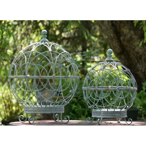 One Allium Way® Shipststour Iron Globe 2 Piece Plant Stand Set | Wayfair Throughout Globe Plant Stands (View 7 of 15)