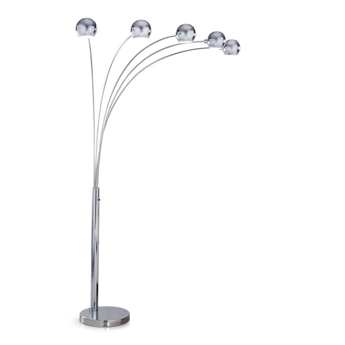 Orbs 5 Light Dimmable Arch Floor Lamp – Chrome – On Sale – Overstock –  14637136 Regarding 5 Light Arc Floor Lamps (View 6 of 15)