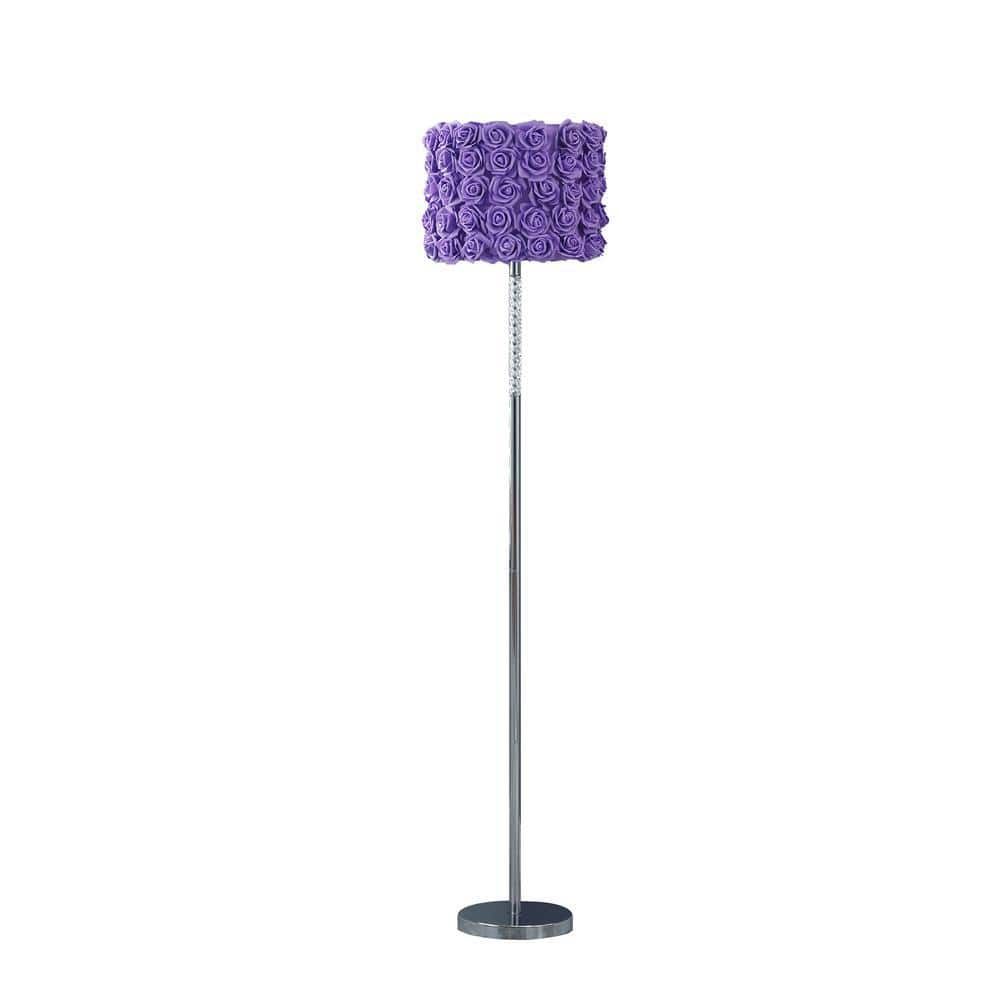 Ore International 63 In. Lavender Roses In Bloom Acrylic/metal Floor Lamp  Hbl2803 – The Home Depot Within Purple Floor Lamps (Photo 5 of 15)