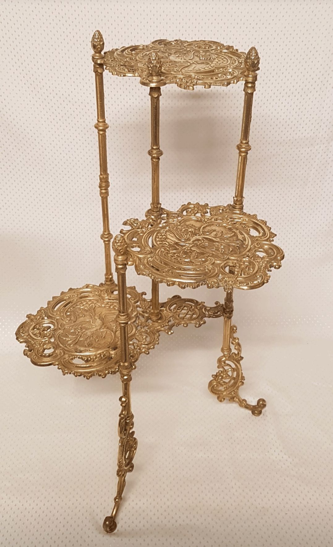 Ornate Brass Plant Stand – Farney Antiques Carrickmacross Intended For Brass Plant Stands (View 10 of 15)