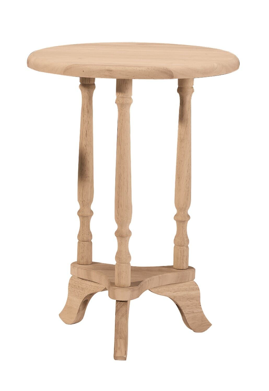 Ot 601 16 Inch Round Plant Stand/tea Table | Unfinished Furniture Of  Wilmington Intended For Unfinished Plant Stands (Photo 11 of 15)