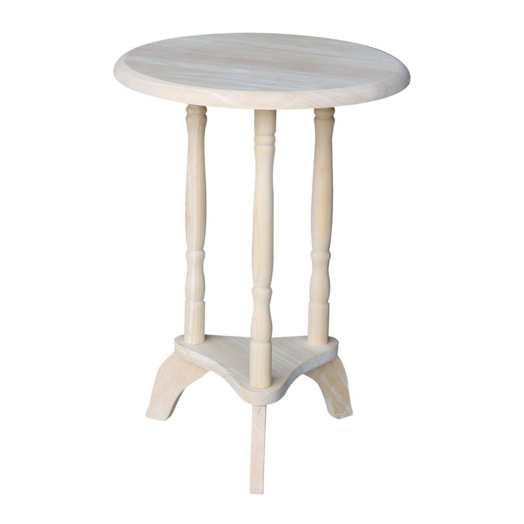 Ot 601 16 Inch Round Plant Stand/tea Table | Unfinished Furniture Of  Wilmington Intended For Unfinished Plant Stands (Photo 8 of 15)