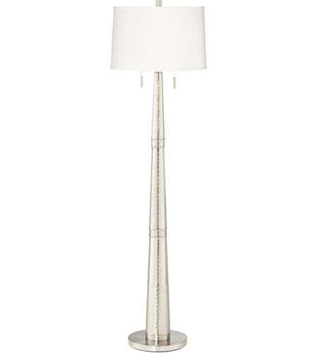 Pacific Coast 12x05 Zarah 63 Inch 75 Watt Brushed Nickel And Brushed Steel Floor  Lamp Portable Light Within 75 Inch Floor Lamps (View 10 of 15)