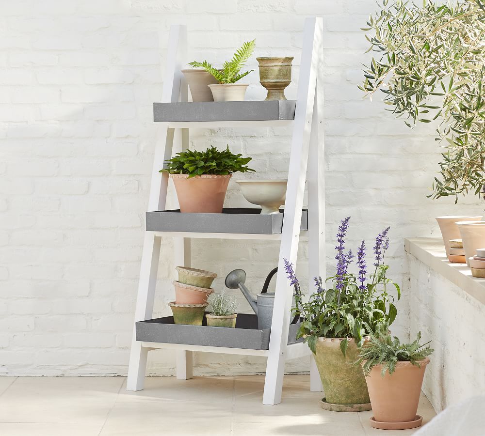 Parker Three Tier Plant Stand | Pottery Barn Intended For Three Tiered Plant Stands (Photo 7 of 15)