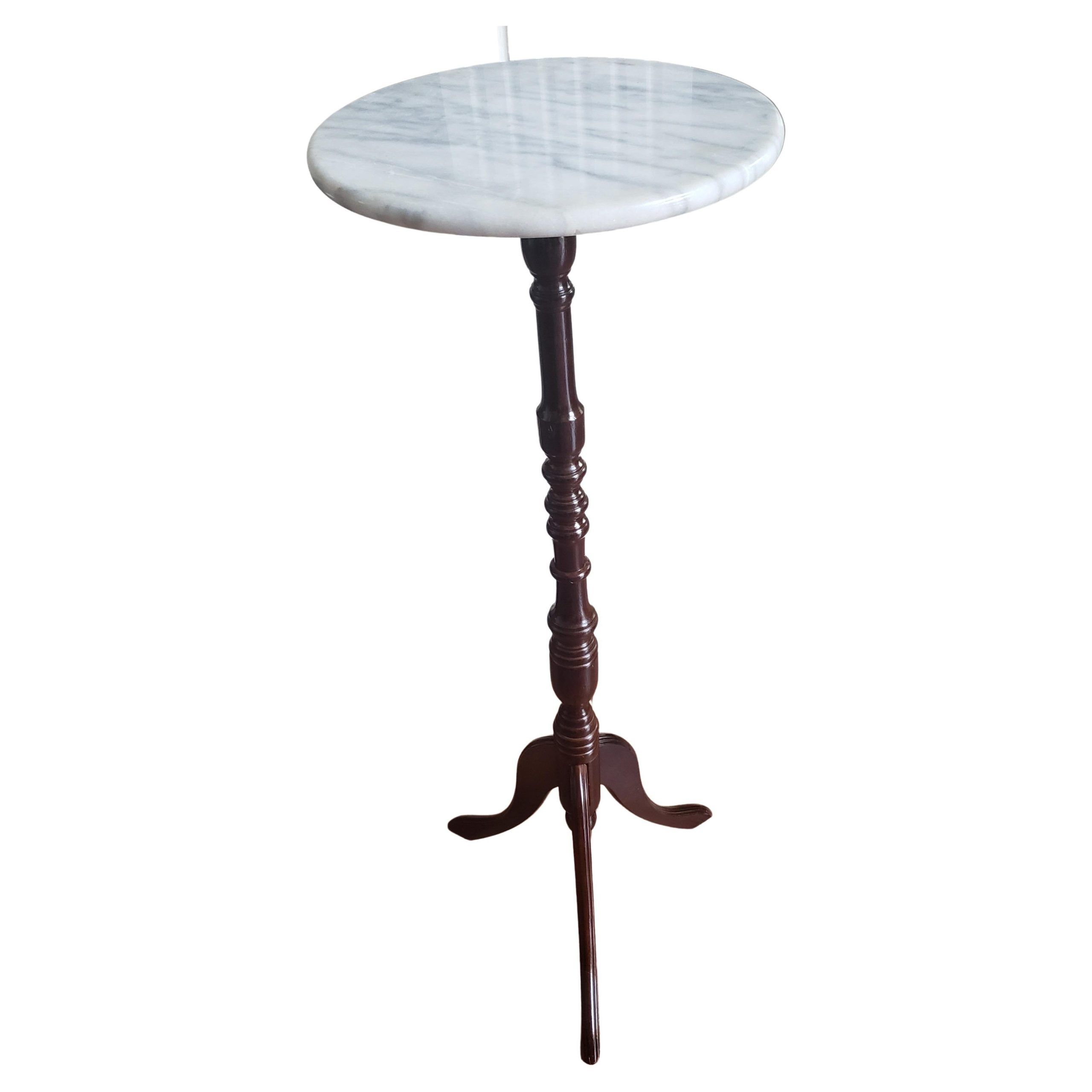 Pedestal Mahogany Plant Stand With Marble Top At 1stdibs | Marble Plant  Stand, Round Marble Top Plant Stand, Marble Top Plant Stand Pedestal With Regard To Marble Plant Stands (View 8 of 15)