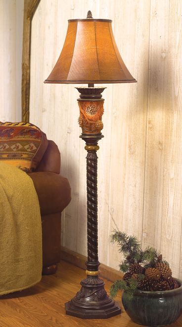 Pine Cone Glow Floor Lamp | Lamp, Floor Lamp, Rustic Lamps Pertaining To Pine Wood Floor Lamps (Photo 15 of 15)