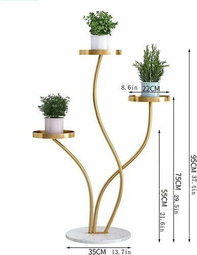 Plant Stand Creativity Iron Plant Stand Outdoor Indoor Marble Base Planter  Holder Flower Stand At Best Price In Nashik Regarding Iron Base Plant Stands (Photo 8 of 15)