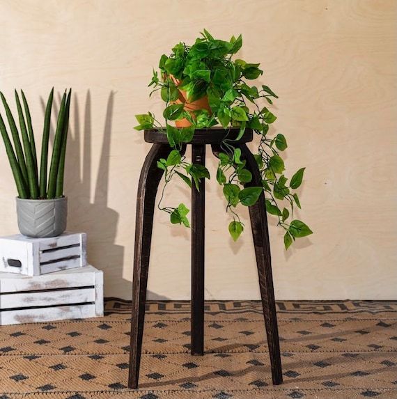 Plant Stand Medium Size Indoor Plant Stand Plant Stool – Etsy Uk Throughout Medium Plant Stands (Photo 10 of 15)