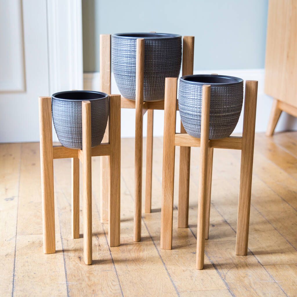 Plant Standsjames Design | Notonthehighstreet Within Oak Plant Stands (View 7 of 15)