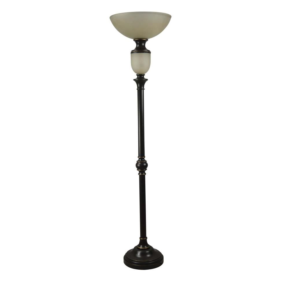 Portfolio 74 In Oil Rubbed Bronze Torchiere With Night Light Floor Lamp At  Lowes With Regard To 74 Inch Floor Lamps (Photo 3 of 15)
