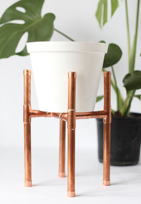 Raised Copper Pot Plant Stand Diy // Tutorial – Pure Sweet Joy Within Copper Plant Stands (View 12 of 15)