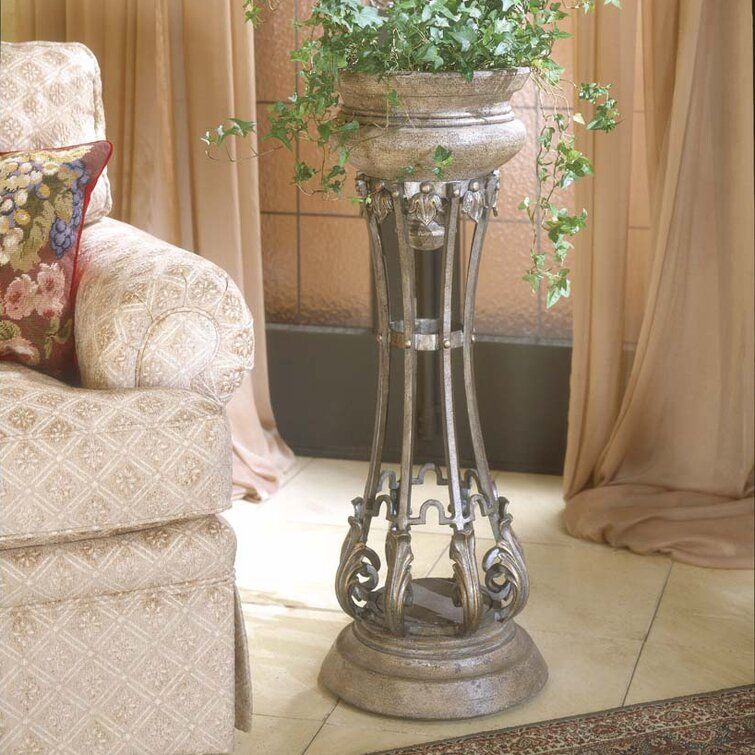 Red Barrel Studio® Funke Round Pedestal Stone Plant Stand & Reviews |  Wayfair In Plant Stands With Flower Bowl (View 13 of 15)