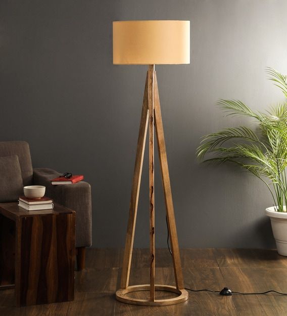 Remy Beige Fabric Shade Floor Lamp With Brown Base | N Lighten Pertaining To Fabric Floor Lamps (View 10 of 15)