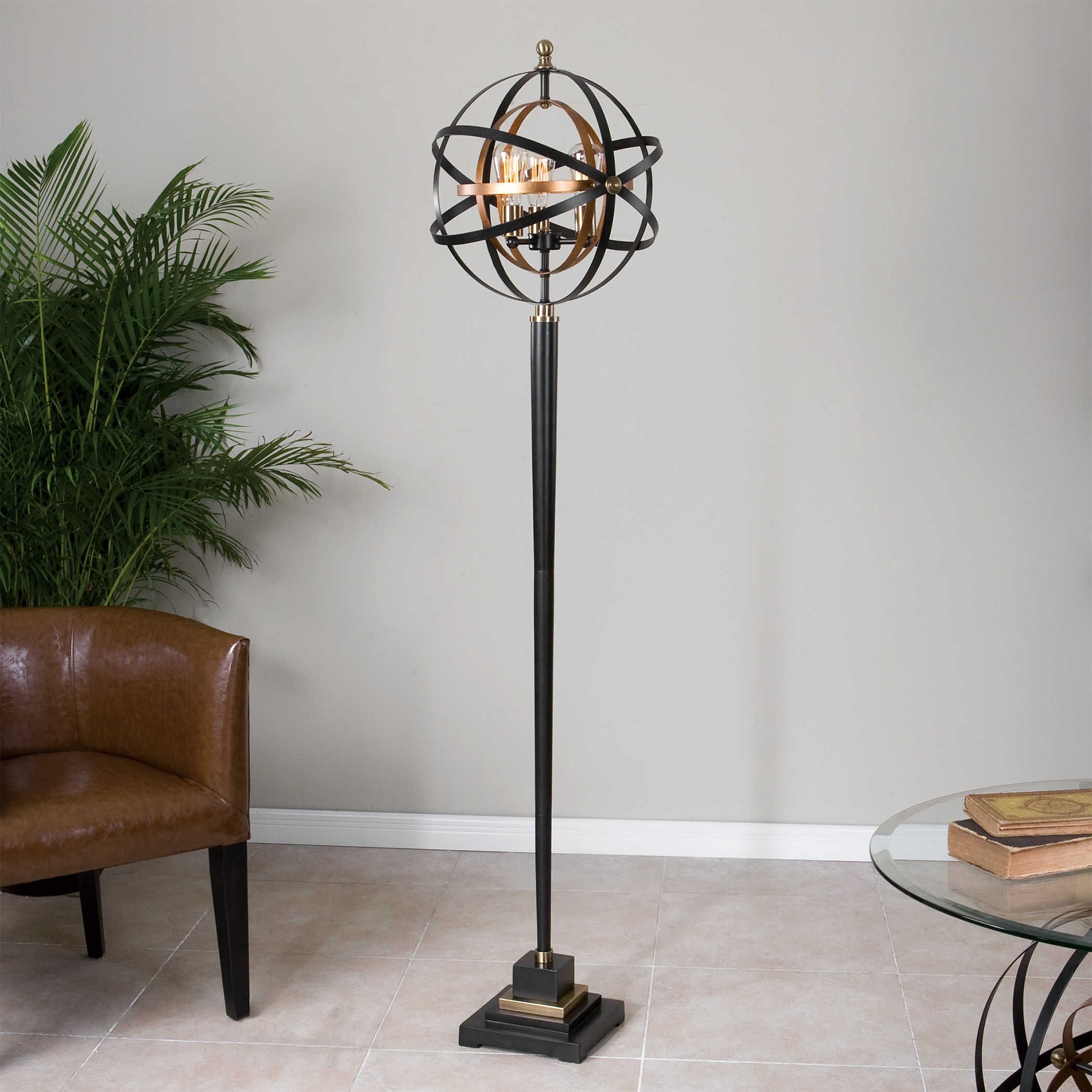 Rondure Floor Lamp | Uttermost Pertaining To Sphere Floor Lamps (View 12 of 15)