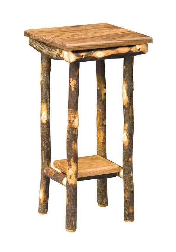 Rustic Hickory Twig Plant Stand From Dutchcrafters Amish Furniture Intended For Rustic Plant Stands (View 7 of 15)