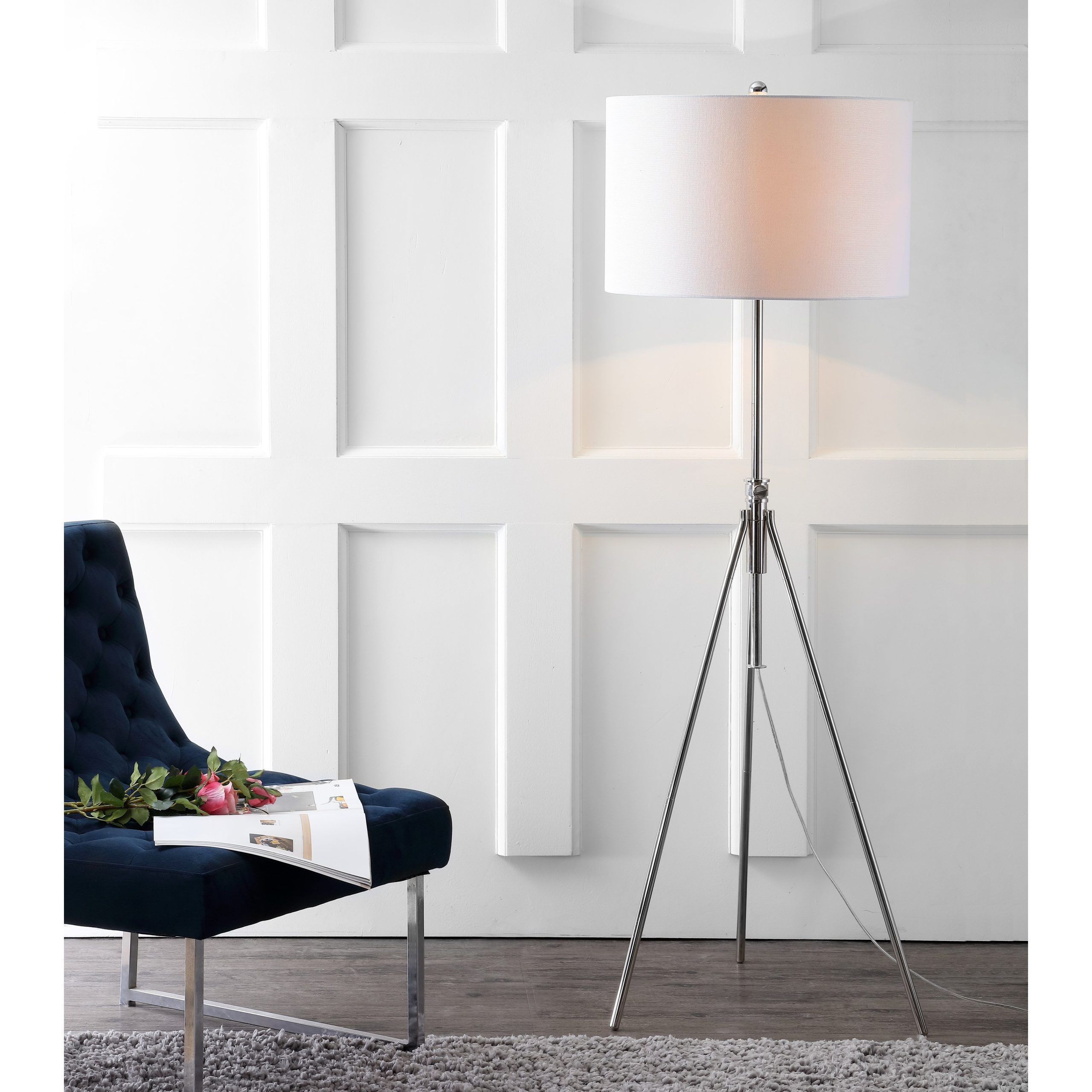 Safavieh Lighting 50 72 Inch Adjustable Cipriana White Floor Lamp – 23" X  23" X 50 72" – On Sale – Overstock – 22238433 Within 50 Inch Floor Lamps (View 8 of 15)