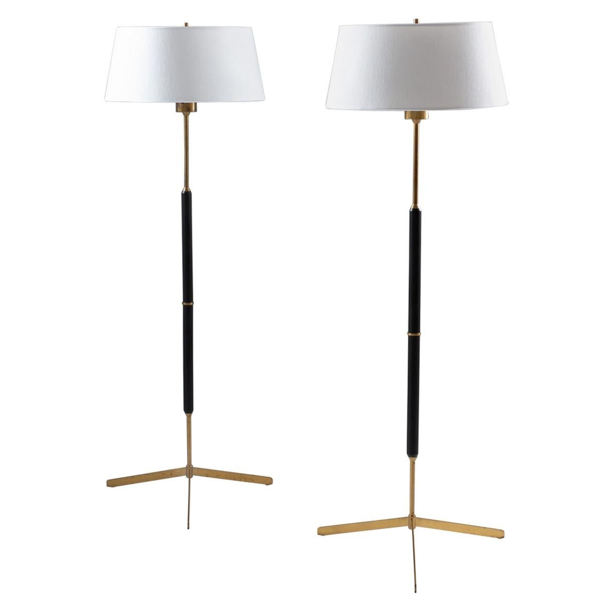 Scandinavian Midcentury Floor Lamps In Brass And Woodbergboms, Sweden  For Sale At 1stdibs | Mid Century Modern Floor Lamp, Scandanavian Floor Lamp Inside Mid Century Floor Lamps (View 14 of 15)