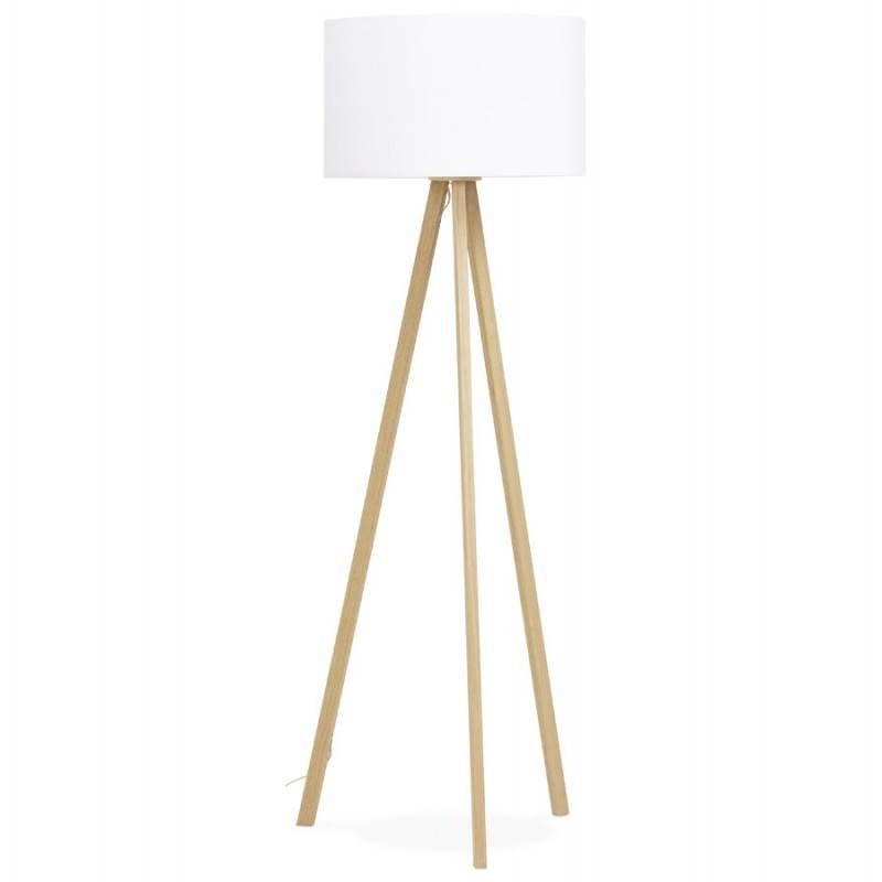 Scandinavian Style Trani (white, Natural) Fabric Floor Lamp Within Fabric Floor Lamps (View 1 of 15)