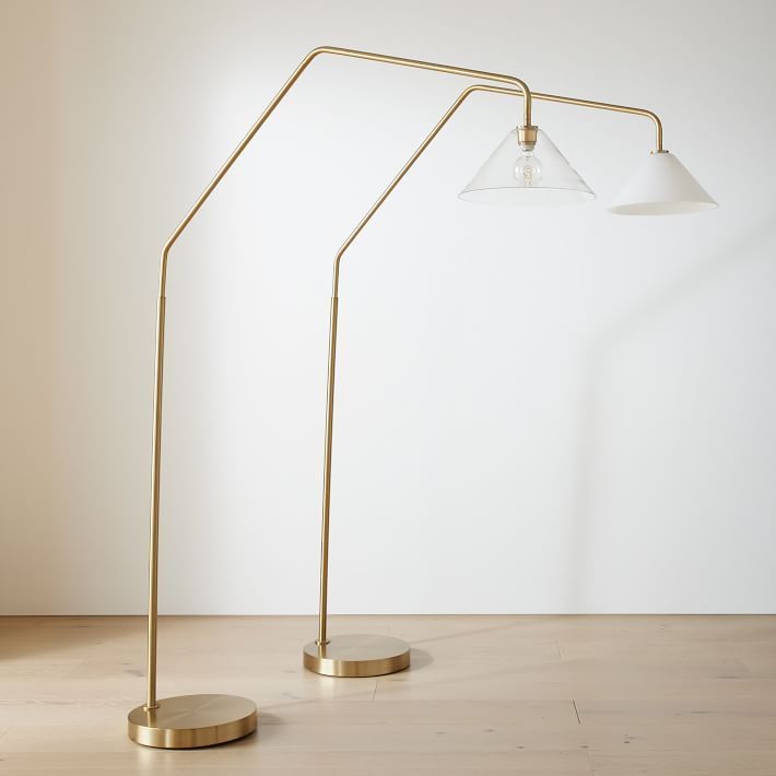 Sculptural Overarching Cone Floor Lamp (75") – Milk Intended For Cone Floor Lamps (Photo 12 of 15)