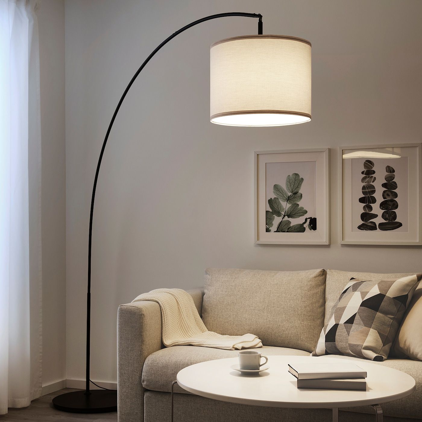 Skaftet Floor Lamp Base, Arched, Black – Ikea Pertaining To Arc Floor Lamps (Photo 6 of 15)