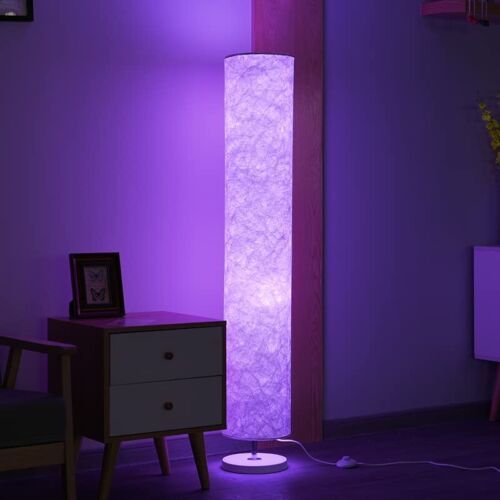 Soft Light Floor Lamp, 52" Simple Design Morden Slim Rgb 16 Color  Changing | Ebay With Purple Floor Lamps (View 8 of 15)