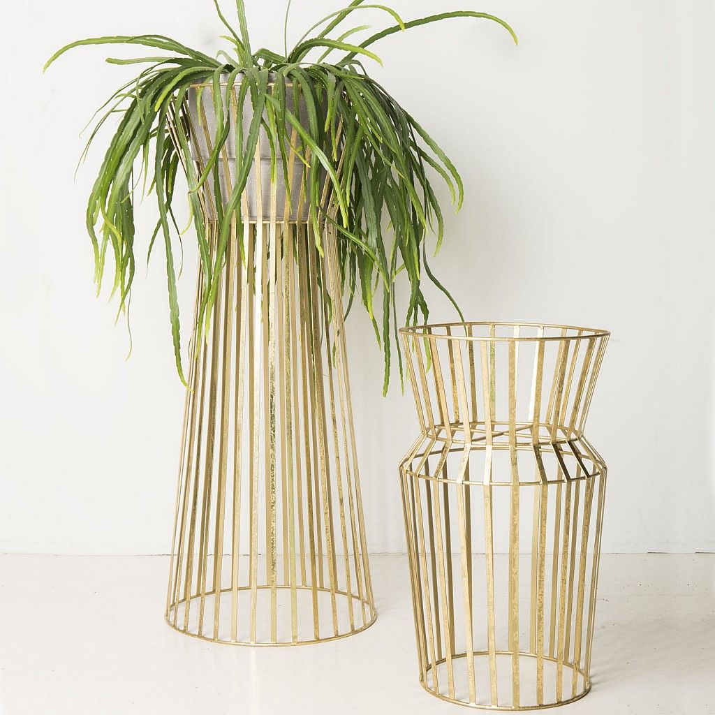 Soleil Gold Plant Stand | Audenza With Regard To Gold Plant Stands (Photo 3 of 15)