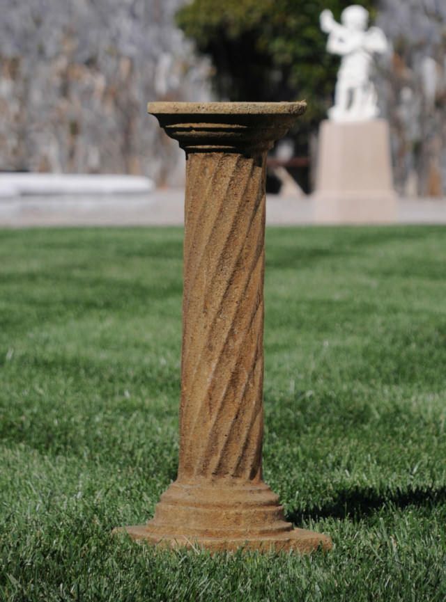 Spiral Column Plant Stand – Unique Stone | Antique & Garden Reproductions Within Stone Plant Stands (Photo 1 of 15)
